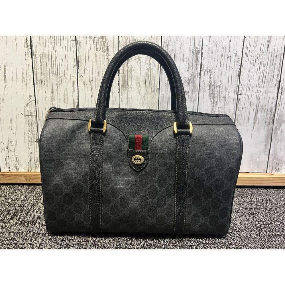 Gucci Boston bag black monogram canvas Web